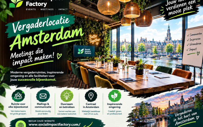 Vergaderlocatie Amsterdam voor verenigingen en VvE’s: hoe een sterke mailing leden al vóór de vergadering overtuigt